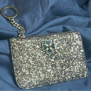 ♠️ Kate Spade ♠️ Silver/black wristlet /card holder